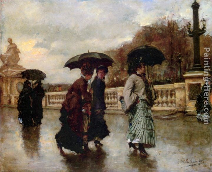 Eduardo Leon Garrido Elegantes sous la pluie